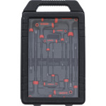 BGS Schraubendreher-Satz mit T-Griff und seitlicher Klinge | T-Profil (für Torx) mit Bohrung | T10 - T50 | 9-tlg.