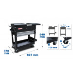 BGS Werkstattwagen | 2 Schubladen | Horizontal-Doppelauszug | leer
