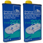 ATE Original Bremsflüssigkeit Typ 200 DOT 4 - 1 Liter 2x 1l = 2 Liter