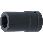 BGS Kraft-Steckschlüssel-Einsatz Sechskant, tief | Antrieb Innenvierkant 25 mm (1