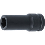 BGS Kraft-Steckschlüssel-Einsatz Sechskant, tief | Antrieb Innenvierkant 20 mm (3/4