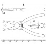 BGS Sprengringzange | gerade | für Innensprengringe | 225 mm