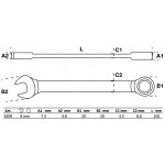 BGS Ratschenring-Maulschlüssel | SW 9 mm