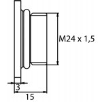 Ölablassschraube M24 x 1,5 x 12, ohne Dichtring, Kunststoff 1Stk.