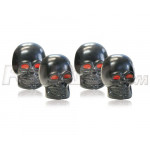 Foliatec AIRCAPS Ventilkappen SKULL, schwarz mit roten Augen