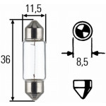 HELLA Glühlampe, Kennzeichenleuchte