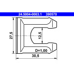 ATE Halter, Bremsschlauch