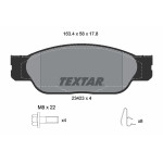 TEXTAR Bremsbelagsatz, Scheibenbremse