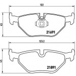 BREMBO Bremsbelagsatz, Scheibenbremse