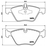 BREMBO Bremsbelagsatz, Scheibenbremse