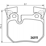 BREMBO Bremsbelagsatz, Scheibenbremse