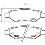 BREMBO Bremsbelagsatz, Scheibenbremse