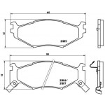 BREMBO Bremsbelagsatz, Scheibenbremse