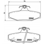 BREMBO Bremsbelagsatz, Scheibenbremse