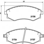 BREMBO Bremsbelagsatz, Scheibenbremse