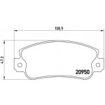 BREMBO Bremsbelagsatz, Scheibenbremse