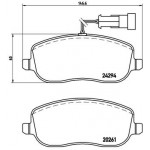 BREMBO Bremsbelagsatz, Scheibenbremse