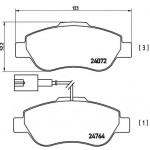 BREMBO Bremsbelagsatz, Scheibenbremse