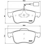 BREMBO Bremsbelagsatz, Scheibenbremse