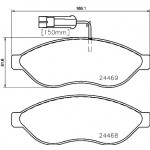 BREMBO Bremsbelagsatz, Scheibenbremse