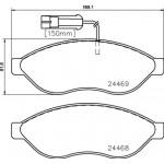 BREMBO Bremsbelagsatz, Scheibenbremse