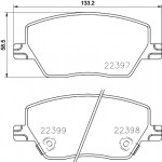BREMBO Bremsbelagsatz, Scheibenbremse