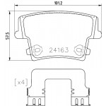 BREMBO Bremsbelagsatz, Scheibenbremse