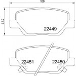 BREMBO Bremsbelagsatz, Scheibenbremse