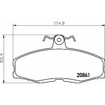 BREMBO Bremsbelagsatz, Scheibenbremse