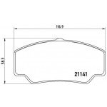 BREMBO Bremsbelagsatz, Scheibenbremse