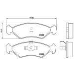 BREMBO Bremsbelagsatz, Scheibenbremse