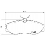 BREMBO Bremsbelagsatz, Scheibenbremse