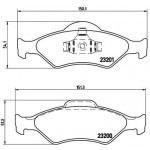 BREMBO Bremsbelagsatz, Scheibenbremse