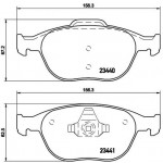 BREMBO Bremsbelagsatz, Scheibenbremse