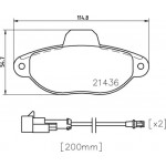BREMBO Bremsbelagsatz, Scheibenbremse