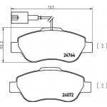 BREMBO Bremsbelagsatz, Scheibenbremse