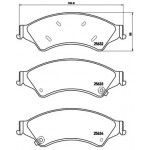 BREMBO Bremsbelagsatz, Scheibenbremse