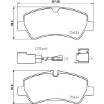 BREMBO Bremsbelagsatz, Scheibenbremse