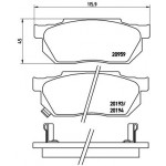 BREMBO Bremsbelagsatz, Scheibenbremse