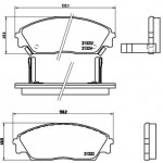 BREMBO Bremsbelagsatz, Scheibenbremse