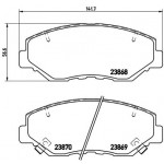 BREMBO Bremsbelagsatz, Scheibenbremse