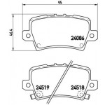 BREMBO Bremsbelagsatz, Scheibenbremse