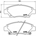 BREMBO Bremsbelagsatz, Scheibenbremse