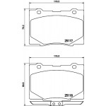 BREMBO Bremsbelagsatz, Scheibenbremse