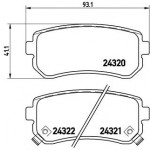 BREMBO Bremsbelagsatz, Scheibenbremse