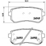 BREMBO Bremsbelagsatz, Scheibenbremse