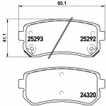 BREMBO Bremsbelagsatz, Scheibenbremse