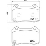 BREMBO Bremsbelagsatz, Scheibenbremse