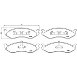 BREMBO Bremsbelagsatz, Scheibenbremse