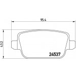 BREMBO Bremsbelagsatz, Scheibenbremse